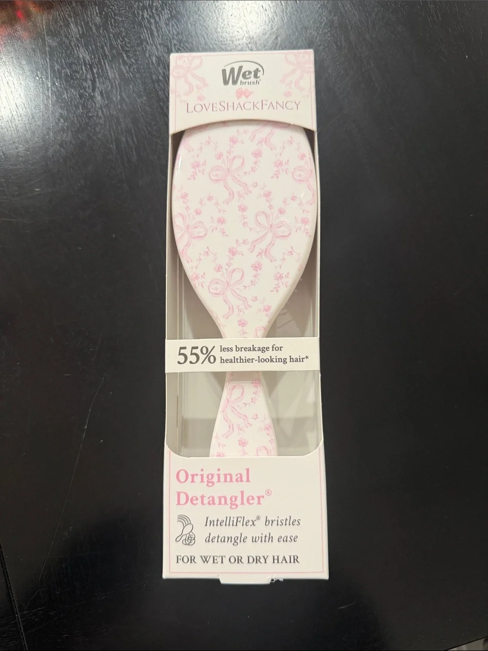 LoveShackFancy Pink Floral Wet Brush Original Detangler